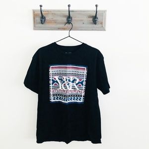 Young & Reckless Black Aztec Style T-Shirt L